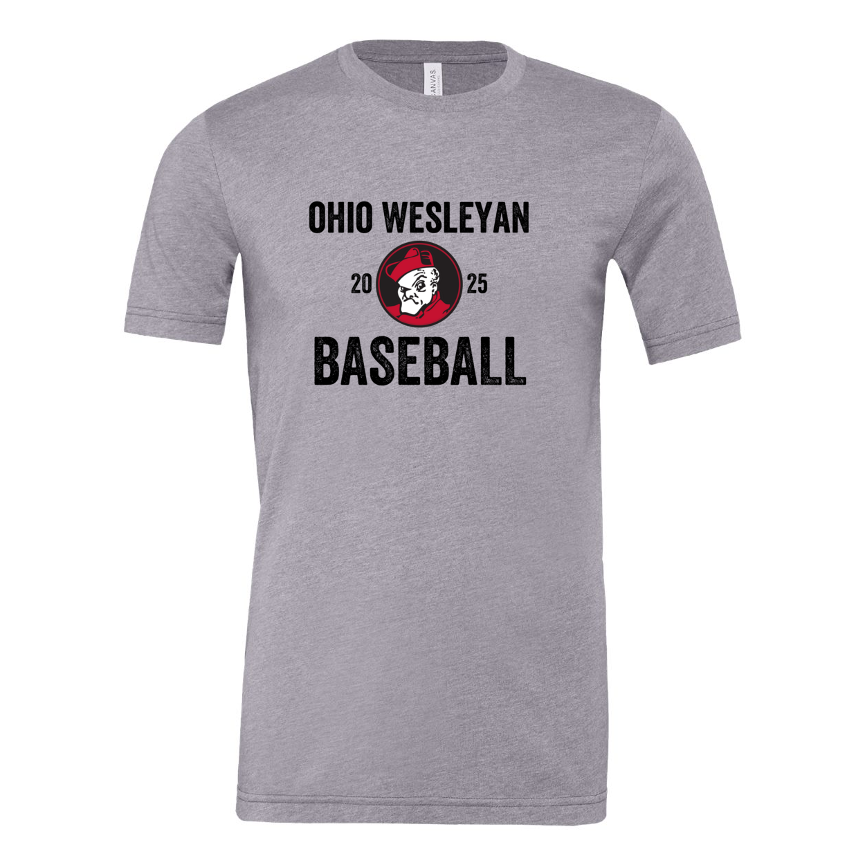 Adult Unisex OWU 2025 Baseball Graphic Short Sleeve Soft Tee - Ohio Wesleyan University