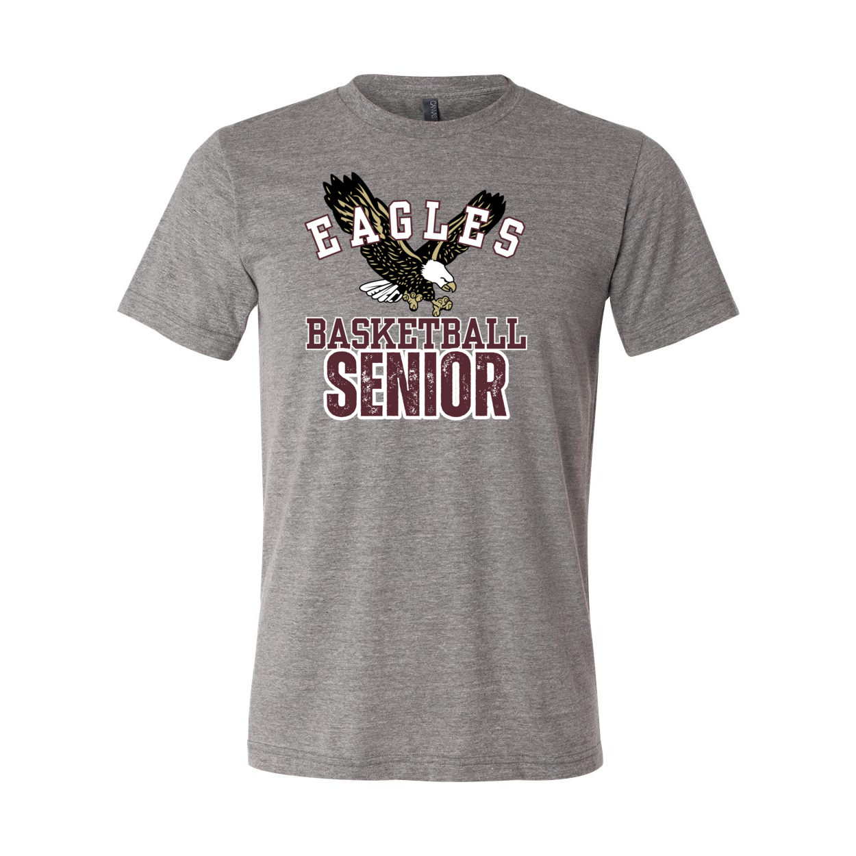 Adult Unisex Super Soft Flying Eagle Basketball Senior Short Sleeve Graphic Tee