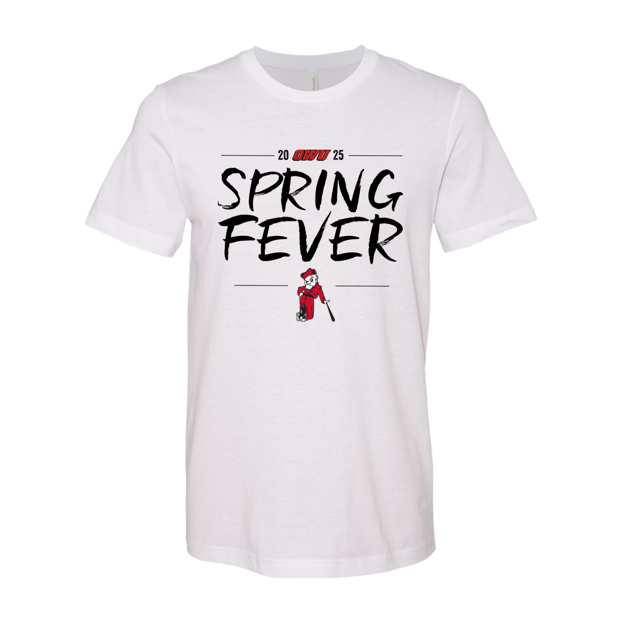 Adult Unisex OWU Spring Fever Baseball Graphic Short Sleeve Soft Tee - Ohio Wesleyan University