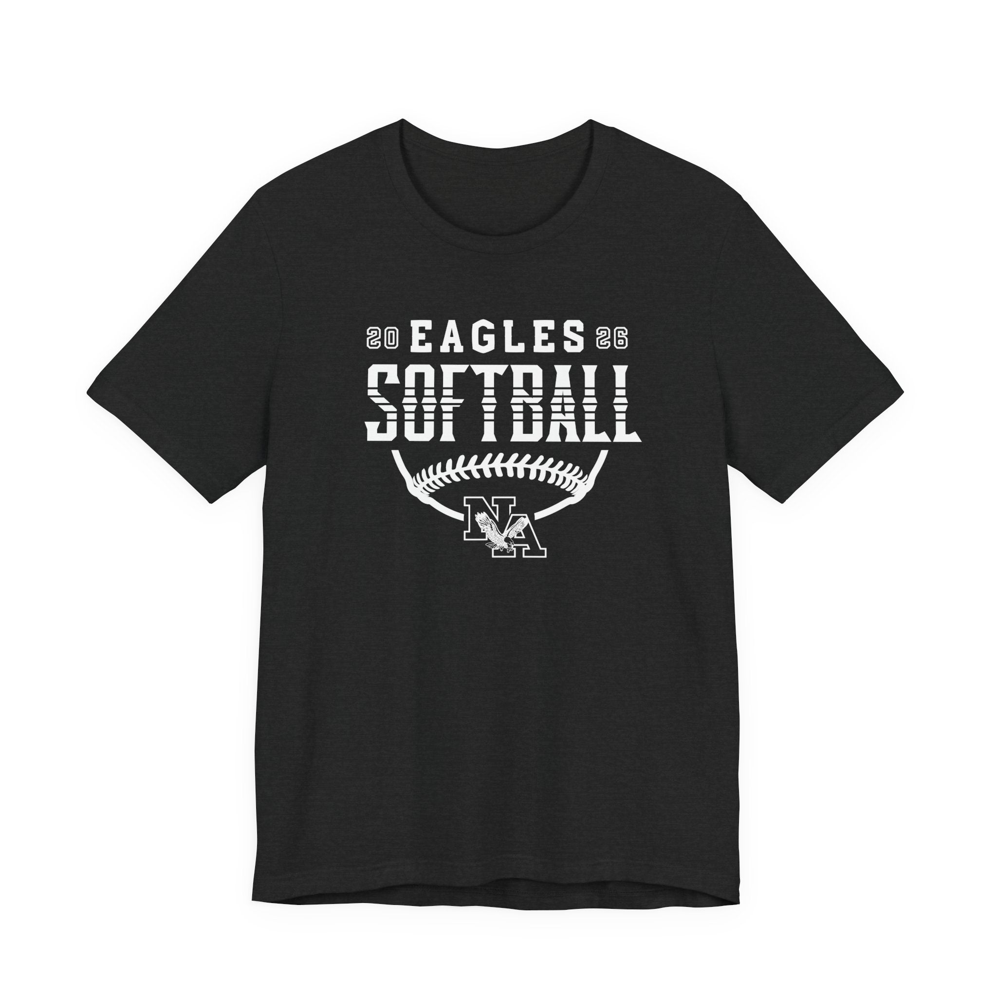 Adult Unisex New Albany Eagles Softball Strong Striped Graphic Short Sleeve Soft Tee