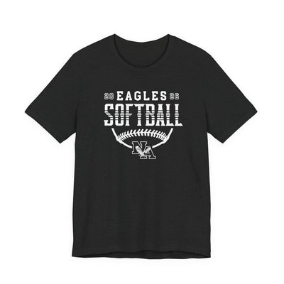 Adult Unisex New Albany Eagles Softball Strong Striped Graphic Short Sleeve Soft Tee