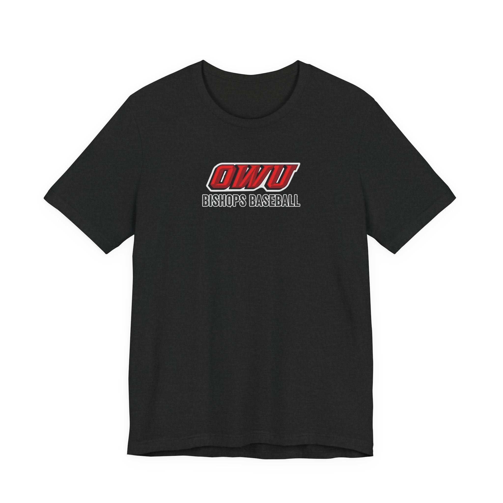 Adult Unisex Classic OWU Bishops Baseball Graphic Short Sleeve Soft Tee