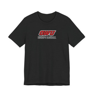 Adult Unisex Classic OWU Bishops Baseball Graphic Short Sleeve Soft Tee
