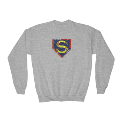 Youth Stingers Softball Distressed Logo Graphic Gildan Heavy Blend Sweatshirt