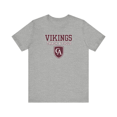 Adult Unisex Columbus Academy Vikings Track & Field Graphic Short Sleeve Bella + Canvas Soft Tee