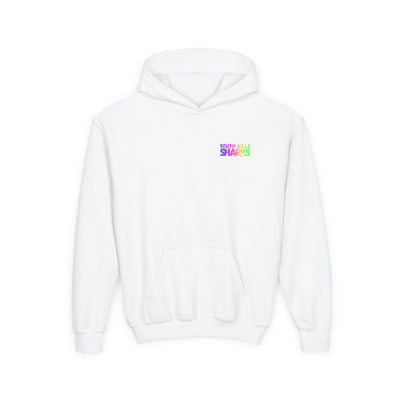 Youth South Hills Swim Team Neon Rainbow Graphic Hoodie