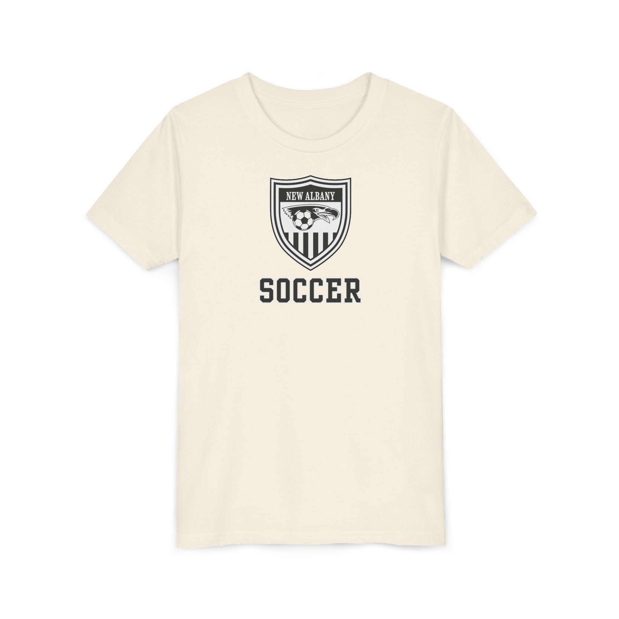 Youth New Albany Youth Soccer League Crest Graphic Short Sleeve Bella + Canvas Soft Tee