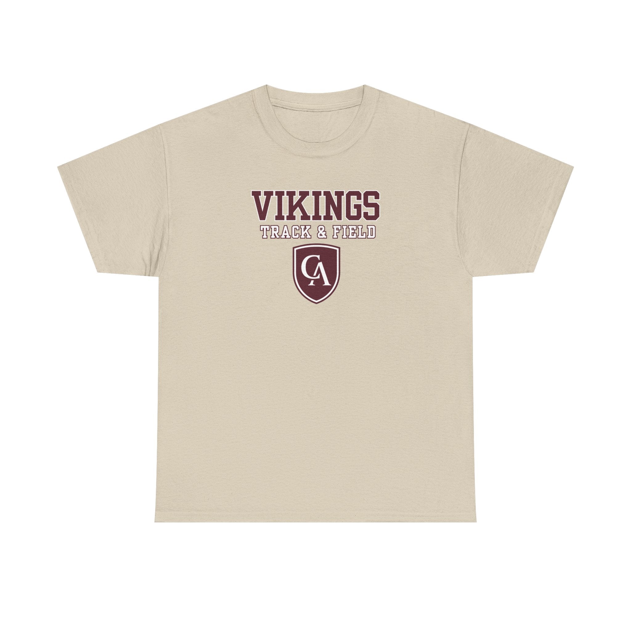 Adult Unisex Columbus Academy Vikings Track & Field Graphic Short Sleeve Gildan Heavy Tee