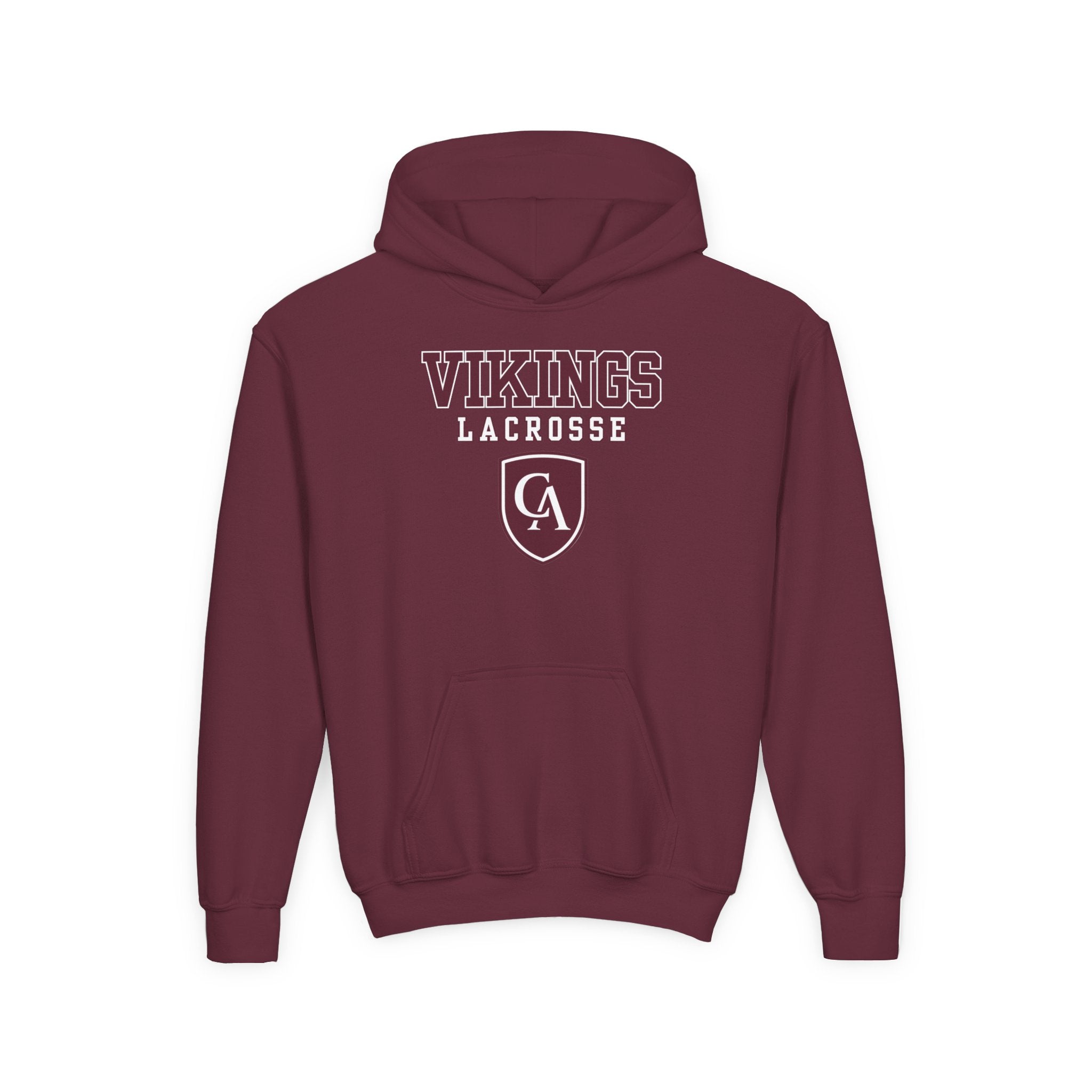 Youth Columbus Academy Vikings Lacrosse Graphic Gildan Heavy Blend Hoodie
