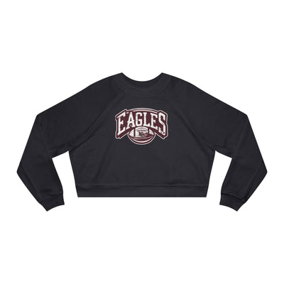 Women's Eagles Football Motion Graphic Cropped Fleece Sweatshirt