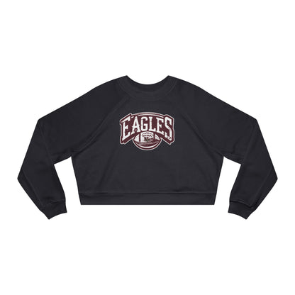 Women's Eagles Football Motion Graphic Cropped Fleece Sweatshirt