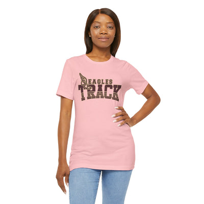 Adult Unisex Eagles Track Graphic Short Sleeve Soft Tee