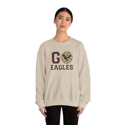 Adult Unisex Go Eagles Volleyball Graphic Sweatshirt - New Albany Eagles