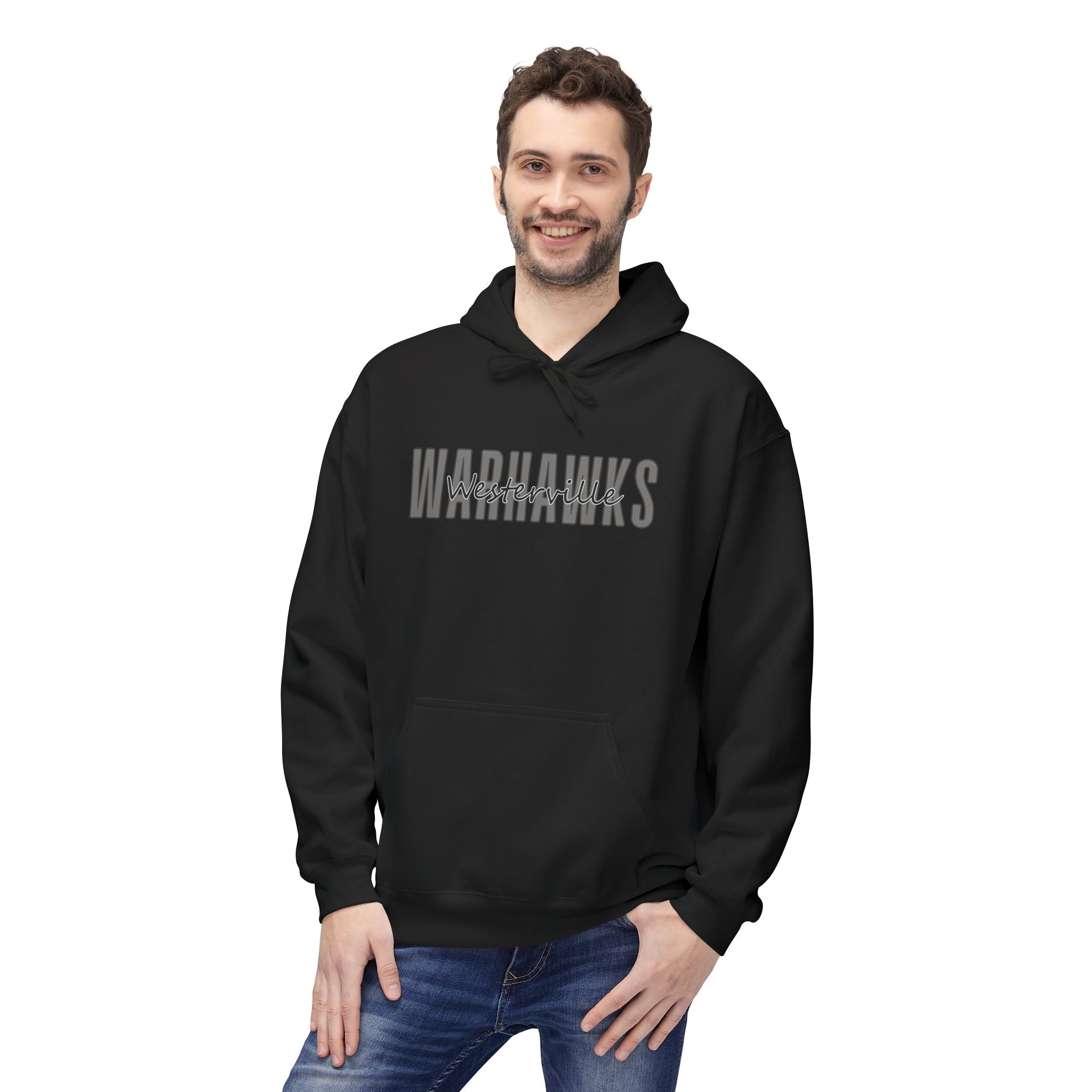 Adult Unisex Westerville Central Warhawks Spirit Script Graphic Soft Style Hoodie