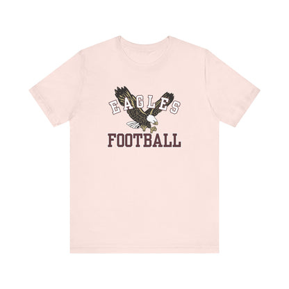 Adult Unisex Flying Football Eagle Graphic Short Sleeve Soft Tee