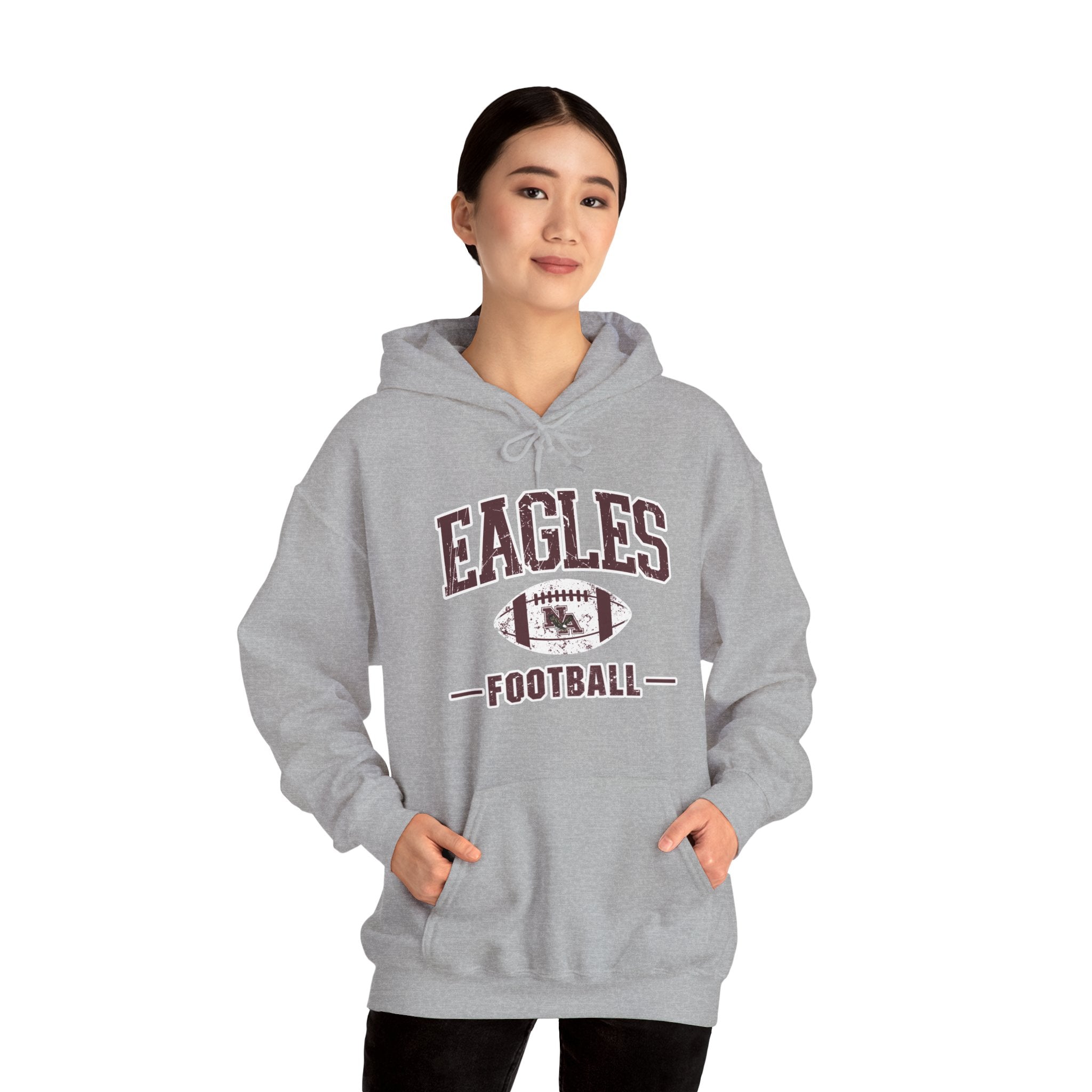 Adult Unisex Eagles Football Vintage Distressed Graphic Hoodie