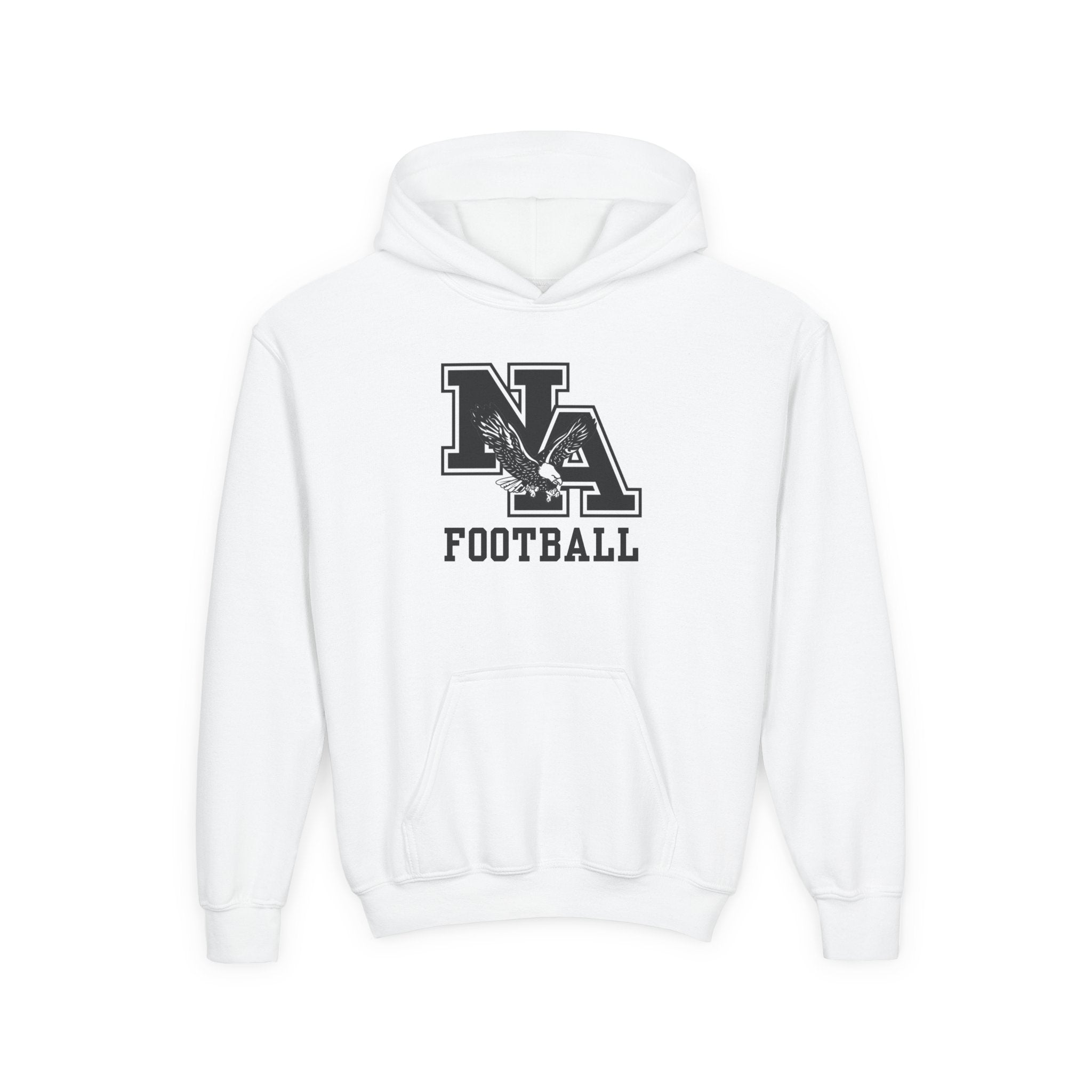 Youth Classic Logo Black Football Graphic Hoodie