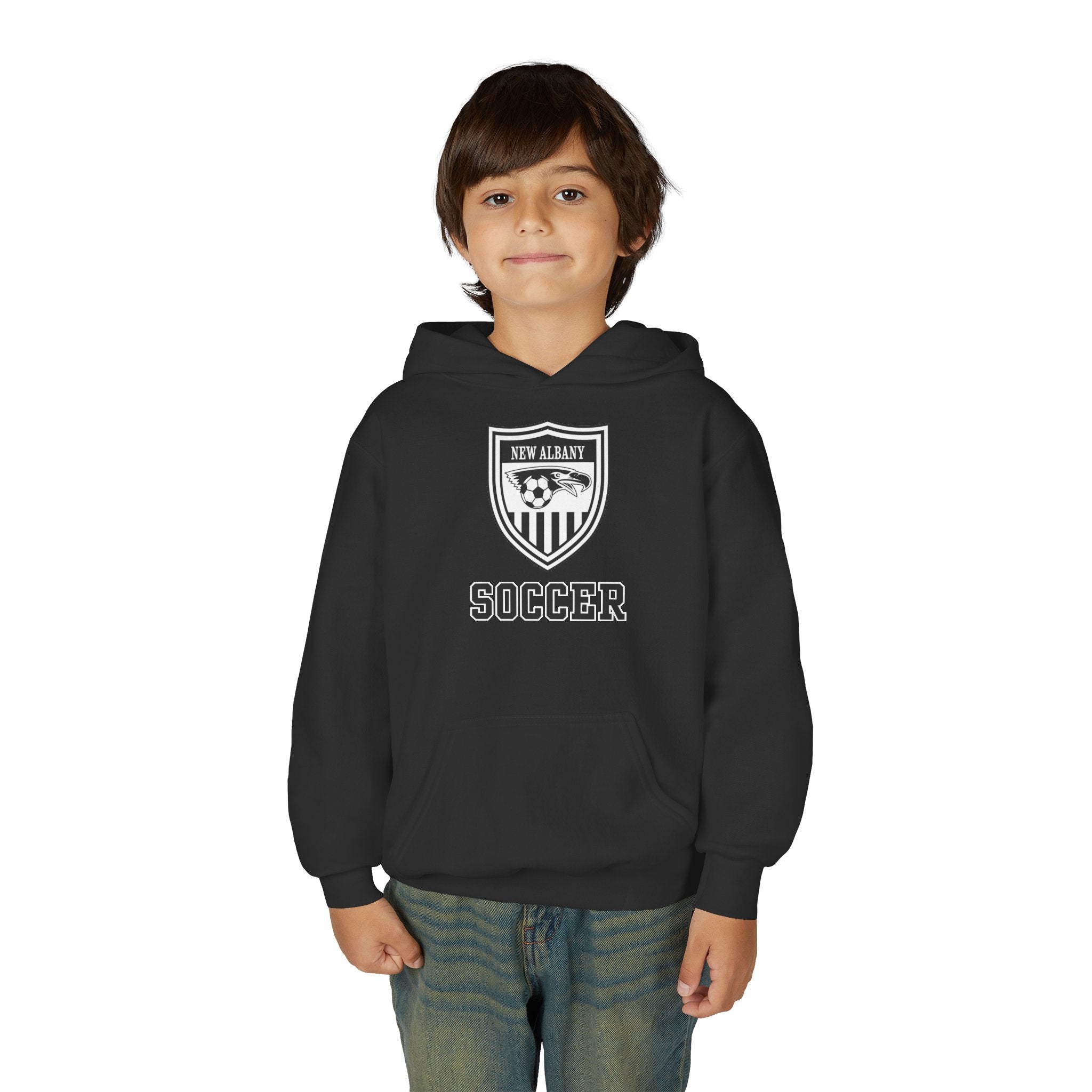 Youth New Albany Youth Soccer League Crest Graphic Hoodie