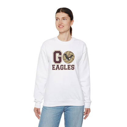 Adult Unisex Go Eagles Volleyball Graphic Sweatshirt - New Albany Eagles