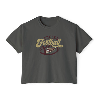 Women's Eagles Football Boxy Crop Short Sleeve Graphic Tee