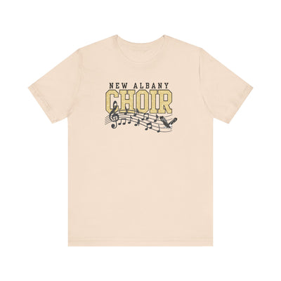 Adult Unisex New Albany Choir Digital Glitter Graphic Short Sleeve Soft Tee