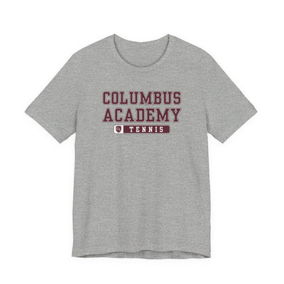 Adult Unisex Columbus Academy Tennis Graphic Short Sleeve Bella + Canvas Soft Tee