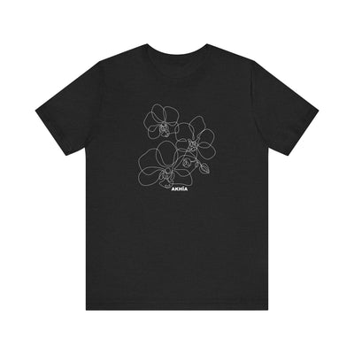 Adult Unisex Orchid Graphic Short Sleeve Soft Tee - Akhia