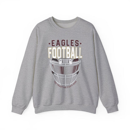 Adult Unisex Eagles White Hype Helmet Graphic Sweatshirt