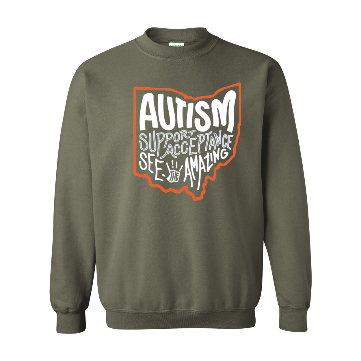 Adult Unisex "Autism See The Amazing" Bridgeway Graphic Crewneck Sweatshirt