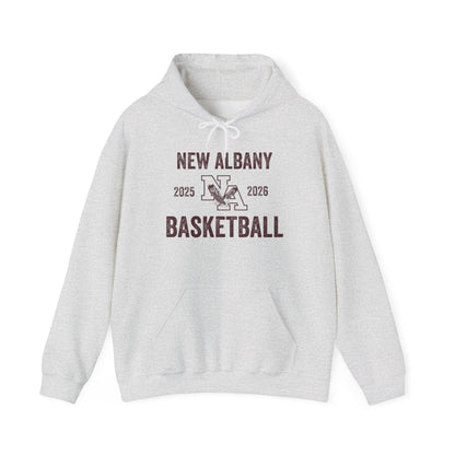 Adult Unisex Vintage Distressed New Albany Basketball Graphic Hoodie