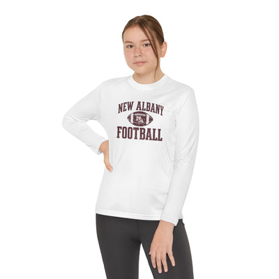 Youth  New Albany Football Pride Graphic Sport-Tek Competitor Performance Long Sleeve Tee