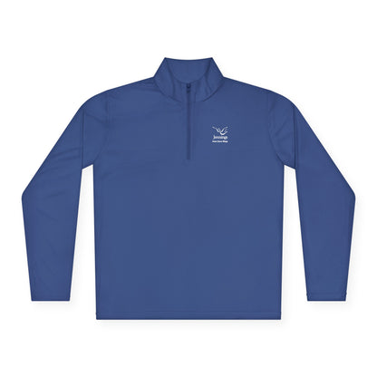 Adult Unisex Sport-Tek Competitor Performance Quarter-Zip Pullover - White Jennings Notre Dame Village Logo