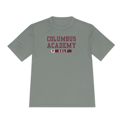 Adult Unisex Columbus Academy Golf Graphic Sport-Tek Competitor Performance Tee