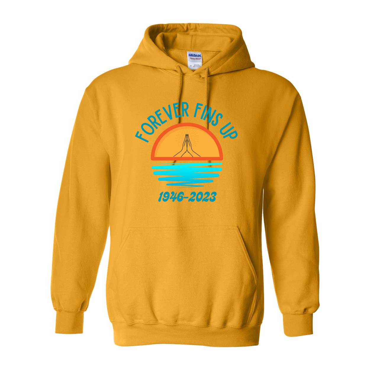 Adult Unisex Forever Fins Up Graphic Hoodie