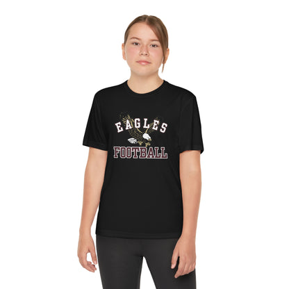 Youth Performance Flying Football Eagle Short Sleeve Graphic Tee