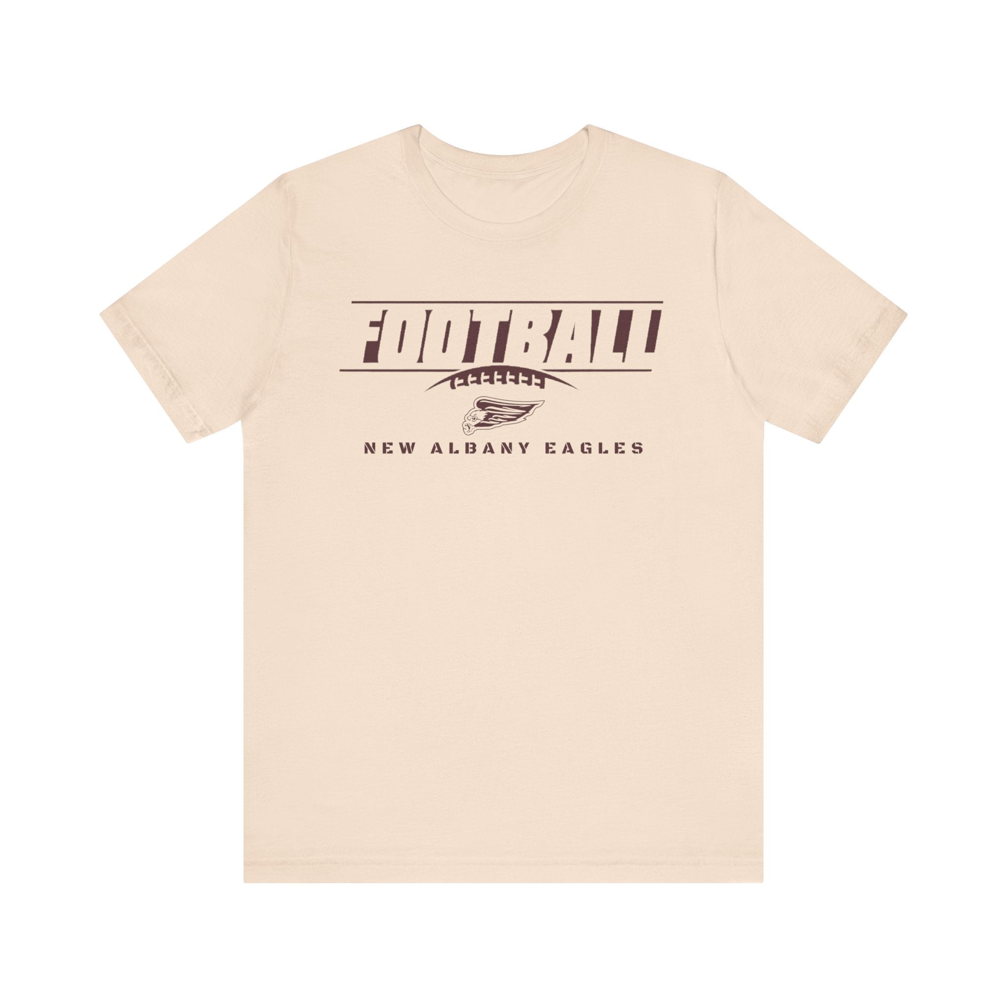 Adult Unisex New Albany Eagles Goal Line Maroon Graphic Short Sleeve Soft Tee