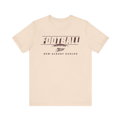 Adult Unisex New Albany Eagles Goal Line Maroon Graphic Short Sleeve Soft Tee