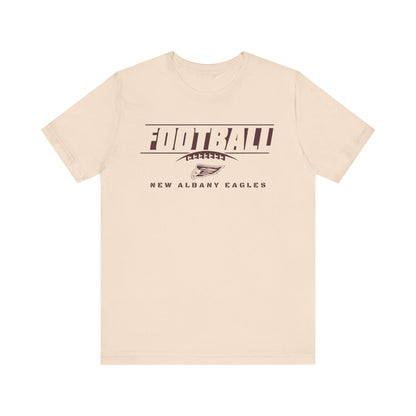 Adult Unisex New Albany Eagles Goal Line Maroon Graphic Short Sleeve Soft Tee