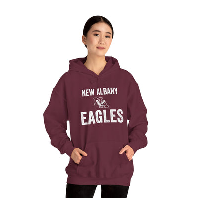 Adult Unisex New Albany Vintage Distressed New Albany Eagles Graphic Hoodie