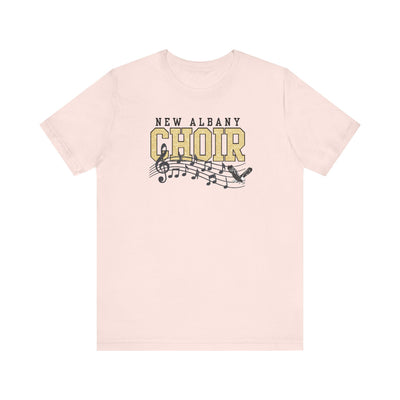 Adult Unisex New Albany Choir Digital Glitter Graphic Short Sleeve Soft Tee