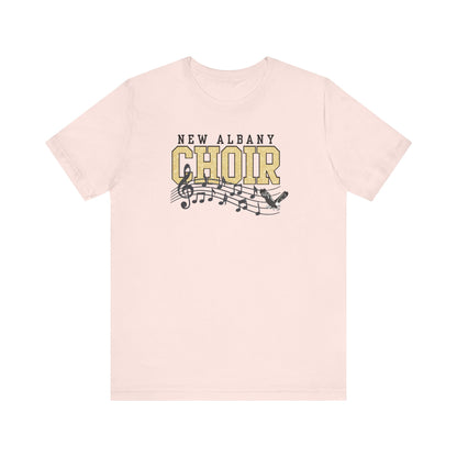 Adult Unisex New Albany Choir Digital Glitter Graphic Short Sleeve Soft Tee