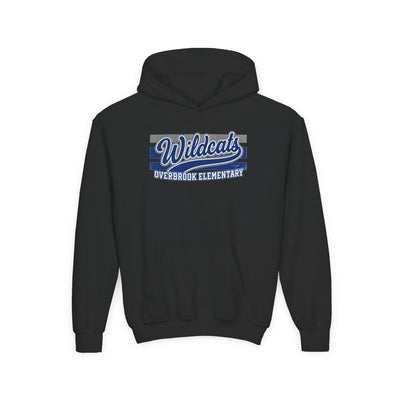 Youth Overbrook Elementary Wildcats Vintage Distressed Spirit Graphic Hoodie