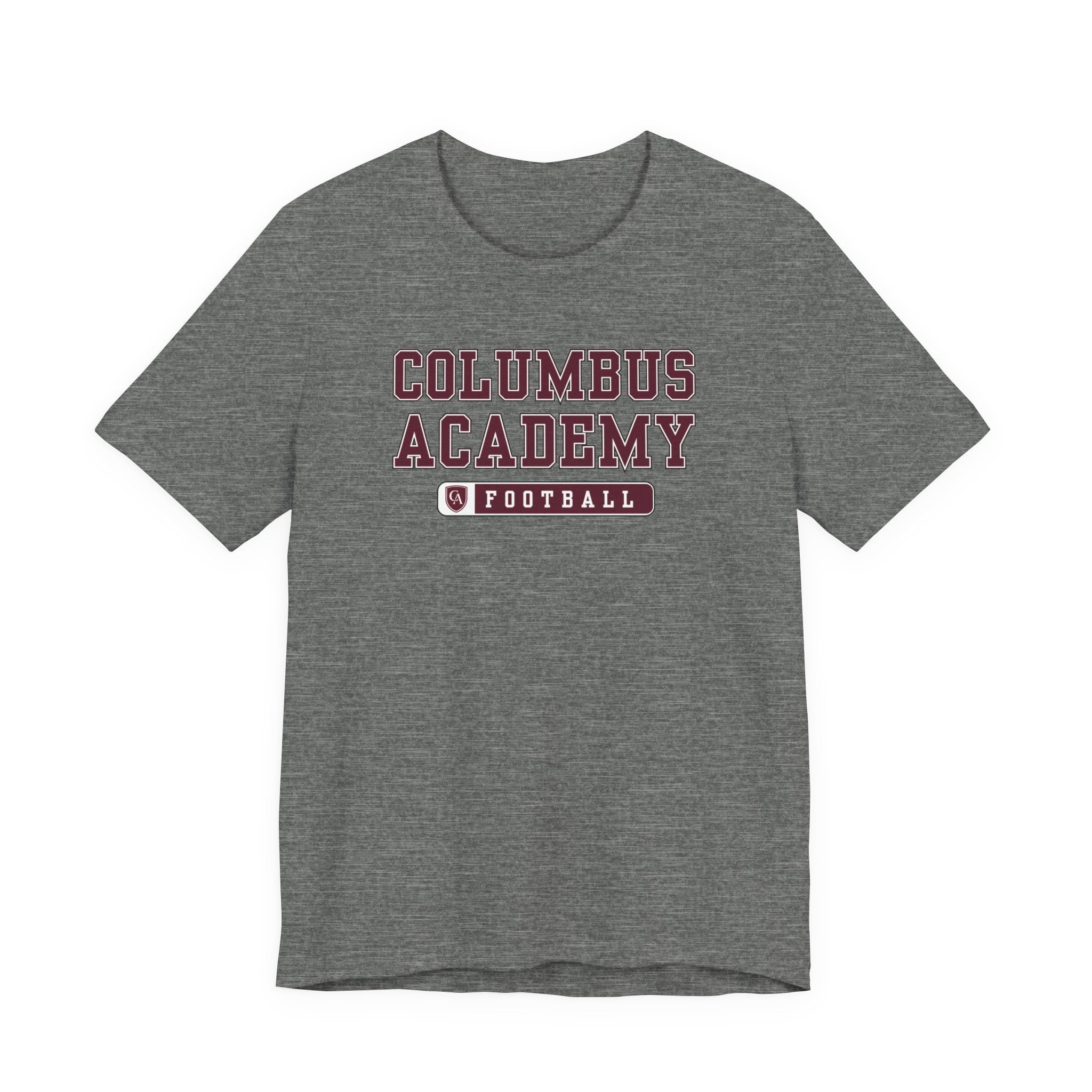 Adult Unisex Columbus Academy Football Graphic Short Sleeve Bella + Canvas Soft Tee
