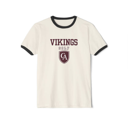 Adult Unisex Columbus Academy Vikings Golf Graphic Short Sleeve Ringer Tee
