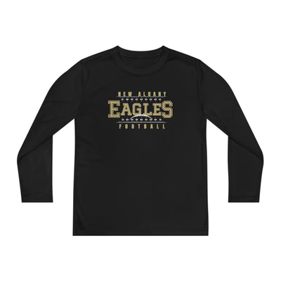 Youth New Albany Football Defend the Field Graphic Sport-Tek Competitor Performance Long Sleeve Tee