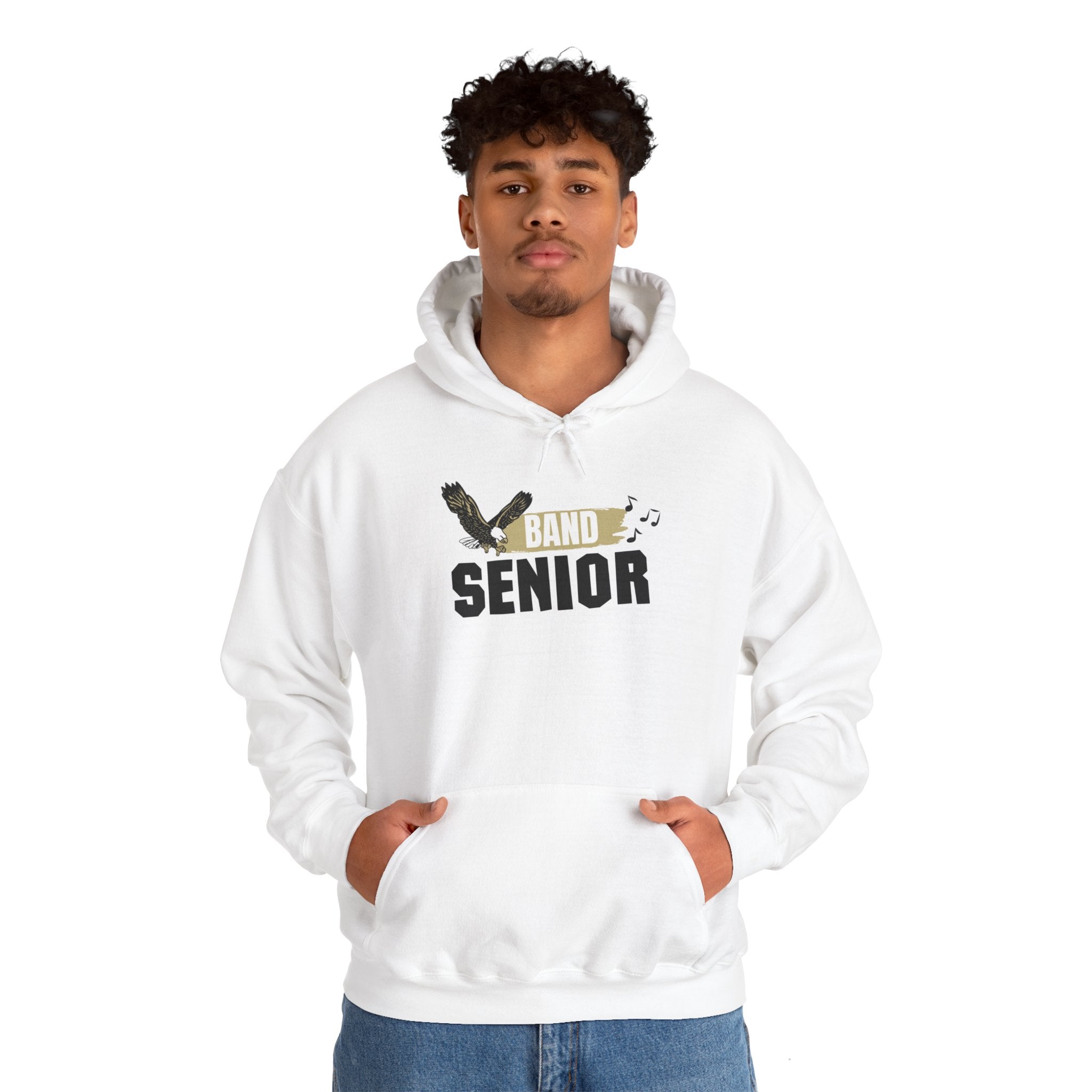 Adult Unisex Band Senior Graphic Hoodie- New Albany Eagles