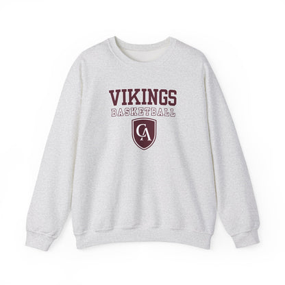 Adult Unisex Columbus Academy Vikings Basketball Graphic Gildan Heavy Blend Sweatshirt