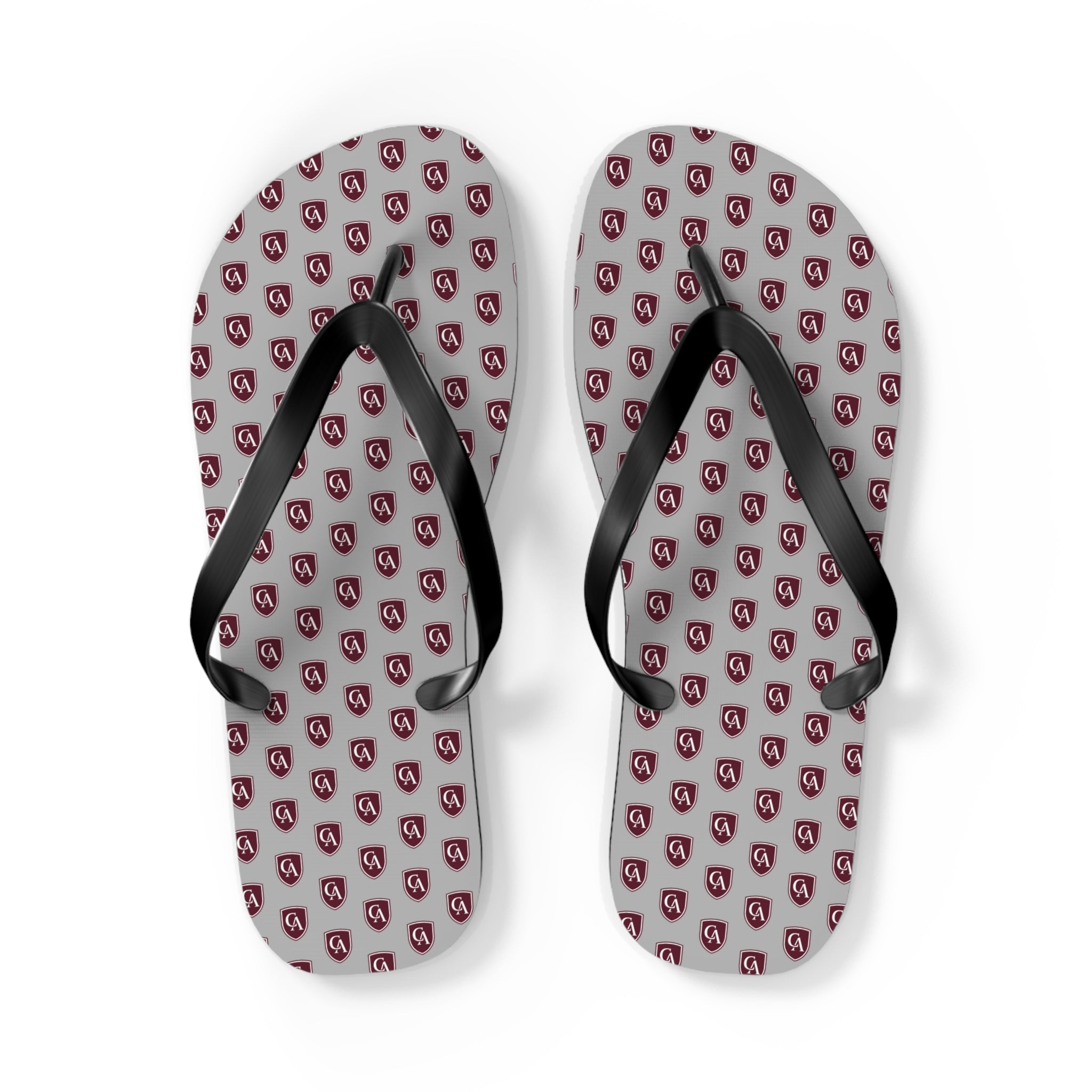 Columbus Academy Allover Logo Print Flip Flops