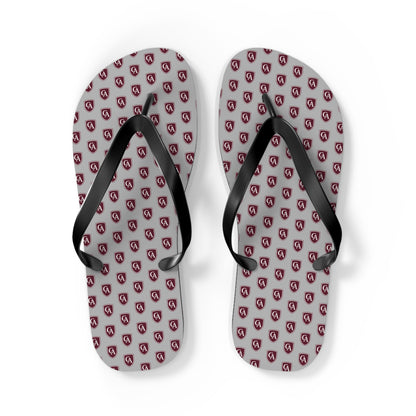 Columbus Academy Allover Logo Print Flip Flops