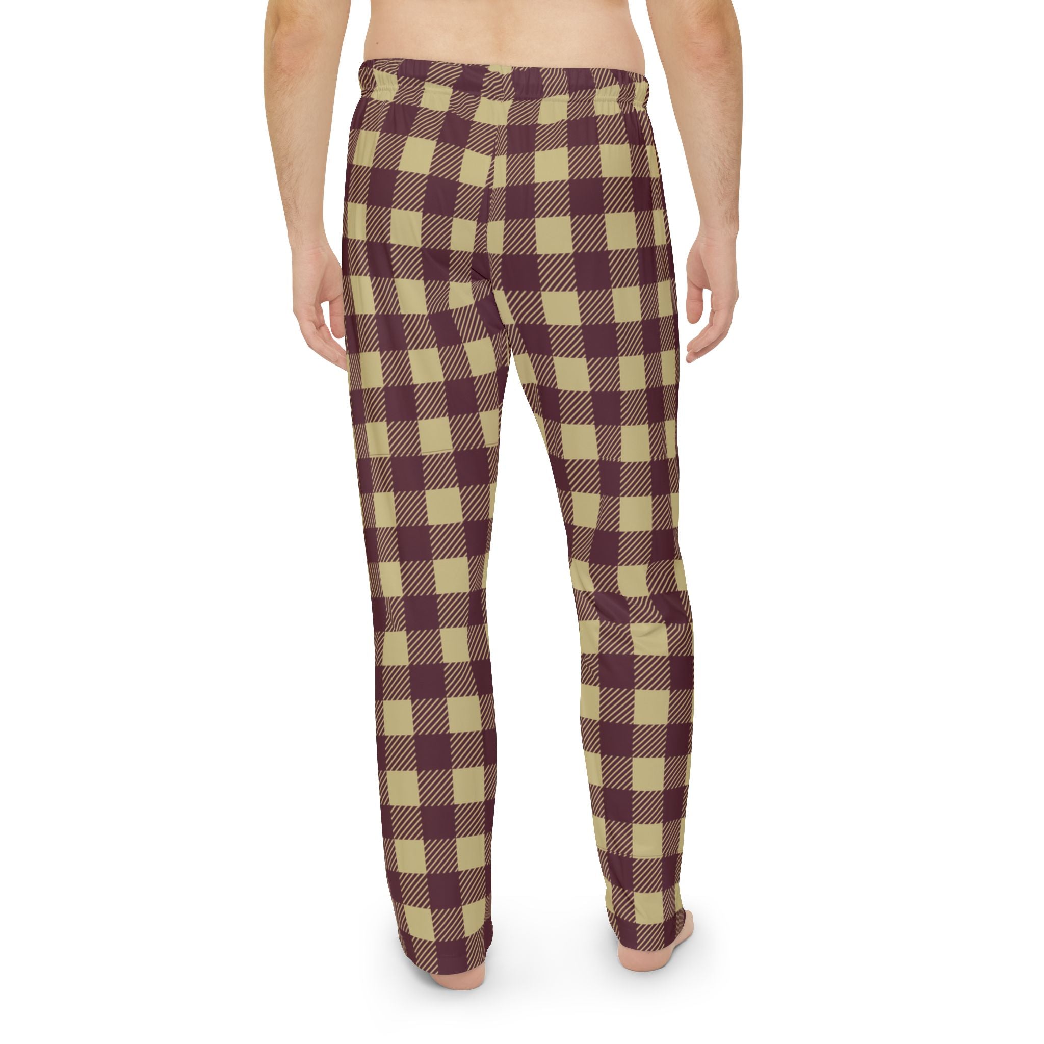 Men's Buffalo Check Pajama Pant with Eagles Print